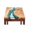 Mesa Criativa Simples de Madeira Maciça de Nogueira Mesa de Chá Kung Fu Rio de Madeira Maciça Móveis Retangulares de Designer