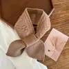 Bufanda cruzada de punto trenzado estilo coreano para otoño e invierno, calentador de cuello de punto cálido a prueba de viento para niños, bufanda de color liso para bebé, moderna