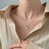 Collar Nalan S925 de plata con cierre pequeño, fresco, retro, de larga duración, con temperamento femenino, con forma de guisantes de plata, con cierre de bendición, cadena para el cuello D6418