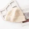 2026 Gorro de Lana a Cuadros Atmosférico Estilo Coreano Elástico 100% Algodón Lana Gorro de Lana para Pareja Versátil y Elegante de Invierno