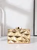 Bolso de Noche Popular Transfronterizo, Nuevo Bolso de Mano de Moda Tendencia Europea y Americana, Bolso de Mano para Vestido Cheongsam con Rombos Metálicos, Bolso de Noche
