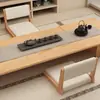 Silla de Té Tatami de Madera Maciza, Silla Baja Plegable para Sala de Estar, Silla Moderna Minimalista con Respaldo, Silla de Ocio para Balcón, Silla Baja para Balcón