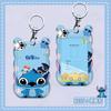 Funda para tarjeta de ola de dibujos animados, puntada ins, funda para tarjeta de acceso de autobús/metro, con cordón largo, halter, certificado de jardín de infancia