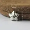 Pulsera con Cuentas de Estrella Cepillada de Plata Pura, Cuentas Sueltas, Cuentas de Transferencia Passepartout, Cuentas Lisas de Plata 925