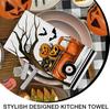 Venta Caliente Transfronteriza Halloween Cocina Plato Deseo Toalla Atmósfera Festiva Decorativa Regalo Toalla Mesa de Comedor Toalla Absorbente Venta al por Mayor
