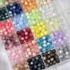 Al por mayor 6-16 mm Ojo de Gato Sintético Resina Agujero Recto Bolas Redondas Cuentas Sueltas Hecho a Mano Pulsera DIY Collar Borla Materiales