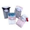 Sanrio Calcetines Nuevos de Forro Polar Coral Transpirables Gruesos Cálidos Blancos Lolita Lindo Dibujo Animado para Dormir Piso