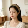 Diadema plisada de estilo coreano con ala ancha, diadema de copa alta, accesorio para el cabello simple y moderno, diadema para cubrir la línea del cabello, accesorio para la cabeza para lavarse la cara, diadema para mujer