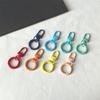 Gancho de Travamento de Porta com Argola de Mola Pintada Chaveiro Chaveiro Colorido Argola Redonda Argola Aberta Ferragem Gancho de Bagagem Acessórios para Bolsa