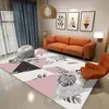 Nueva Alfombra de Piso Sala de Estar Dormitorio Lujo Ligero Alta Calidad Simple Cobertura Total Sofá Alfombra de Piso Grande Mesa de Café Limpiable Alfombra de Mesita de Noche