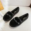 T34 Huide Yixinda Sapatos de Algodão Quentes com Forro de Pelo de Coelho Real para Mulheres 2025 Sapatos Peludos Sapatos de Plataforma que Aumentam a Altura para Mulheres Baixos