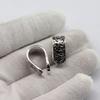 Accesorios de hebilla de estilo étnico Plata Xizang retro tallada DIY pulsera colgante para llevar pulsera anillo para correr anillo para correr colgante