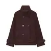 Ropa de mujer de comercio exterior estilo europeo y americano transfronterizo ZA AliExpress superventas versátil casual abrigo de lana de doble botonadura francés