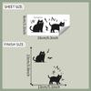 Fan Xi dibujos animados dos gatitos negros dormitorio sala de estar pegatinas de interruptor embellecimiento de fondo para el hogar pegatinas de pared al por mayor