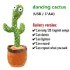 Cactus Bailarín Que Puede Cantar, Hablar, Bailar y Girar; Juguete de Peluche; Juguete Eléctrico Colgante; Función de grabación