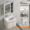 Lavabo de baño de acero inoxidable blanco leche con panal de abeja, lavabo integrado de cerámica, mueble de baño