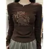 Camiseta Base de Terciopelo Vintage Alemana para Mujer, Nueva Elegante Camiseta de Manga Larga con Diseño Adelgazante para Otoño e Invierno