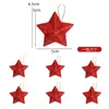 Polvo Dorado Transfronterizo Estrella de Cinco Puntas Estrella de Navidad Polvo Pegajoso Moldeo por Soplado Estrella de Cinco Puntas Estéreo Colgante Decoración para Árbol de Navidad