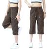 Calça Capri Casual Respirável de Alta Elasticidade Verão 2025 Calça Casual Masculina Moda Versátil Shorts Listra Meteoro Tendência Masculina