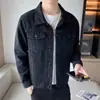Nueva chaqueta vaquera para hombre con forro polar, prenda exterior de moda para hombre, chaqueta informal para otoño e invierno, top de invierno para hombre