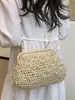 Bolso Tejido de Paja 2026 Nuevo Estilo Estilo Bosque Chica Dulce Moda Calado Bolso de Hombro Elegante Cadena Cruzado Bolso de Playa