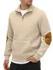Sudadera tipo chaqueta POLO de manga larga con cuello alto de jacquard a cuadros pequeños para hombre, superventas de otoño e invierno en Amazon, disponible para dropshipping