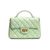Estilo Nuevo Primavera y Verano Piel de Oveja Moda de Moda Pequeño Bolso de Mujer Estilo Chanel Versátil Dopamina Acolchado Cadena Hombro Cruzado