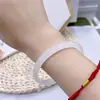 Pulsera Redonda de Cristal Vintage Tianshan Cui al por mayor, Pulsera Redonda de Jade Imitación Luna Blanca Hielo, Calcedonia tipo Hada que no se decolora