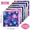 12 Hojas/Paquete Transfronterizo Nuevo Papel Brillante para Manualidades de Estrella Estilo Morado Ins de Amazon Papel de Fondo para Scrapbooking