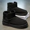 Botas de Neve Masculinas de Cano Médio Outono e Inverno 2025 Botas Quentes da Moda Sapatos Casuais Masculinos para Exterior Botas de Neve Esportivas para Homens
