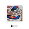 O Charme do Caos: Pintura Decorativa de Linhas Abstratas para Sala de Estar Italiana, Arte de Parede de Cabeceira de Luxo para Hotel Moderno, Pintura de Hall de Entrada