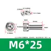 Aço inoxidável 304 DIN912 Cabeça de copo arruela de mola hexagonal parafuso de máquina de combinação dupla cabeça cilíndrica recartilhada M3M8