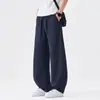 Pantalones casuales para hombre, nuevo estilo 2026, a la moda americana, versátiles, de corte holgado, adelgazantes, con buena caída, pierna ancha, corte recto, pantalones largos