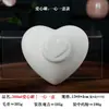 Pote Branco em Formato de Coração Pote Cerâmico Selado Pote de Chá Frasco para Pó Aromático Pote do Amor Pote de Armazenamento com Pegada de Patinha Enfeites Criativos Fofos