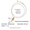Collar de Acero Inoxidable Acero de Titanio Cruz Circonita Blanca Gama Alta Europeo y Americano Ins Chapado en Oro de 18K Ajustable No se Desvanece Mujer