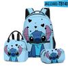 Produto Transfronteiriço 3D Novo: Conjunto de Três Peças - Mochila Estudantil com Estampa de Desenho Animado, Lancheira e Estojo - Mais Estiloso Que Você!