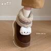 Botas de Nieve Gruesas con Suela Gruesa, Forradas de Polar, Bloques de Color Retro para Exteriores, Nuevo Estilo de Invierno, Cómodas Botas de Algodón Simples de Estilo Gatito para Uso Diario para Mujer