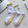 Suministro Exclusivo Transfronterizo de Calcetines de Yoga para Mujer, Calcetines de Media Caña, Calcetines Deportivos, Calcetines Personalizados para Fitness en Interiores para Otoño e Invierno, Calcetines Antideslizantes de Silicona para Aeróbicos
