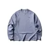 Camiseta de Manga Larga Protectora del Sol para Deportes al Aire Libre para Hombre, Estilo Primavera y Otoño, Corte Holgado, Marca de Moda, Versátil, Estampado Simple de Letras, Top de Cuello Redondo