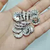 Venta caliente transfronteriza 15 mm cuenta de plata rueda redonda de diamantes de imitación espaciador de rueda borde ondulado espaciador de diamantes accesorios