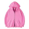 2026 Sudadera Nueva de Moda Transfronteriza Cremallera Doble Cardigan con Capucha Sudadera con Capucha Casual Versátil Europea y Americana Sudadera de Color Sólido