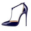 Abastecimiento transfronterizo Zapatos de moda europeos y americanos Puntiagudos Dorados Romanos Tacón de aguja Zapatos de mujer AliExpress Talla grande Tacones altos
