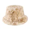 Sombrero de pescador de felpa imitación visón para mujer, transfronterizo Amazon Europa y América, estampado de leopardo, estampado de rayas, sombrero de pescador cálido, sombrero de invierno para mujer