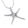Comércio exterior quente branco K liga de estrela do mar pingente coreano DIY cinco pontas estrela clavícula colar pingente joias atacado