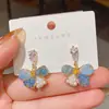 Pendientes Bohemios Hechos a Mano de Cristal y Perlas con Diseño Único, Pendientes Retro de Lujo Ligero para Celebridades de Internet, Accesorios Versátiles para Orejas