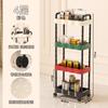 Estantería de Piso con Ruedas Dopamine para Guardar Frutas, Snacks y Juguetes Estantería de Almacenamiento en Carrito Doméstico con Niveles