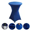 Funda elástica para mesa transfronteriza, funda para mesa de bar, decoración de eventos de boda de hotel, restaurante, banquete, funda de color sólido para mesa redonda de cóctel