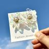 Aretes de Flores de Pétalos de Resina Coloridos Dulces y Frescos Transfronterizos de Amazon, Elegantes Aretes de Flores de Dopamina