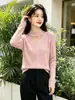 Suéter de dos piezas para mujer con cuello medio alto, de hilo hilado con núcleo de lana, nuevo estilo otoño e invierno, con top de punto de malla medio calado