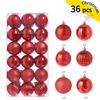 Bolas de Navidad Transfronterizas Juego de 36 Colgante Plástico Simple con Forma Especial Colgante DIY Adorno para Árbol de Navidad Decoración Navideña